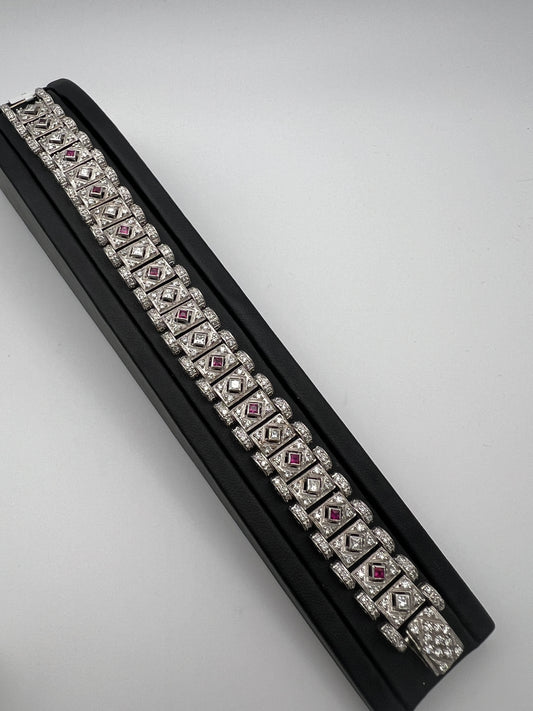 Ruby and diamond bracelet