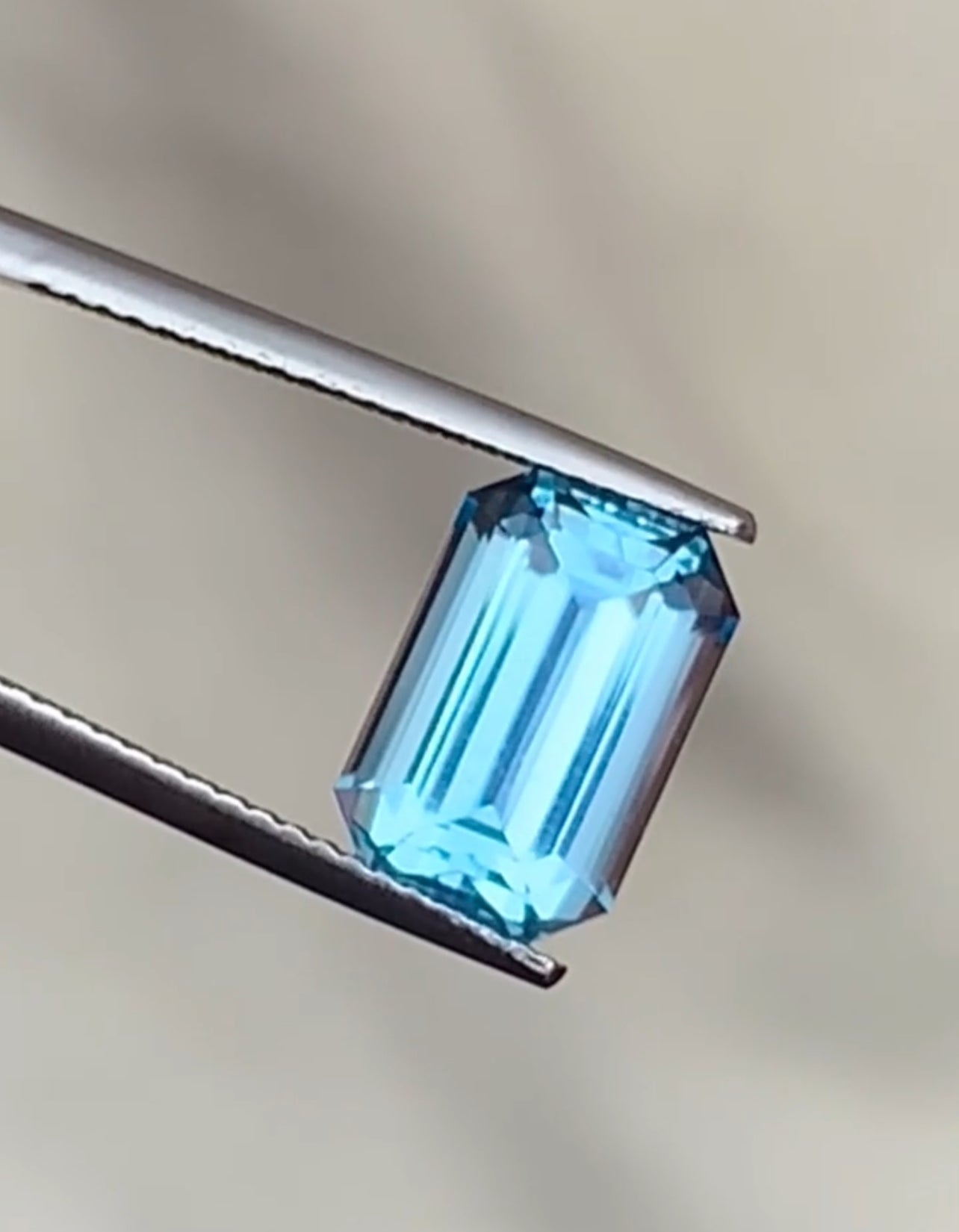 Medium Blue Emerald Cut Aquamarine