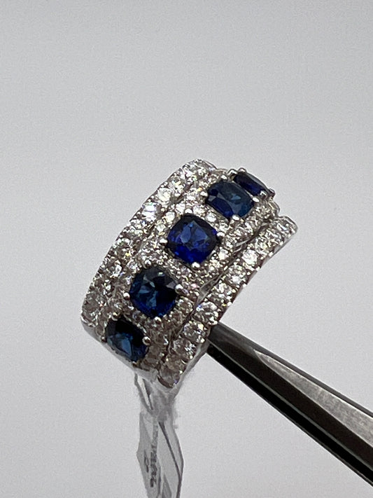 Sapphire and diamond ring