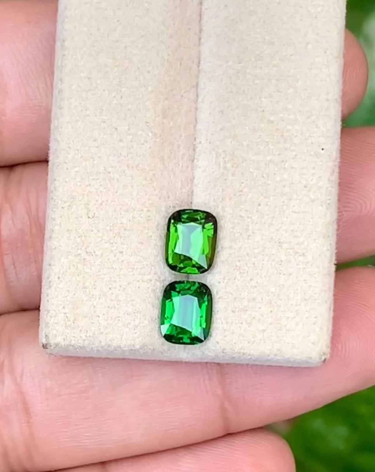 2 Natural Deep Green Tourmaline 2.35CTS