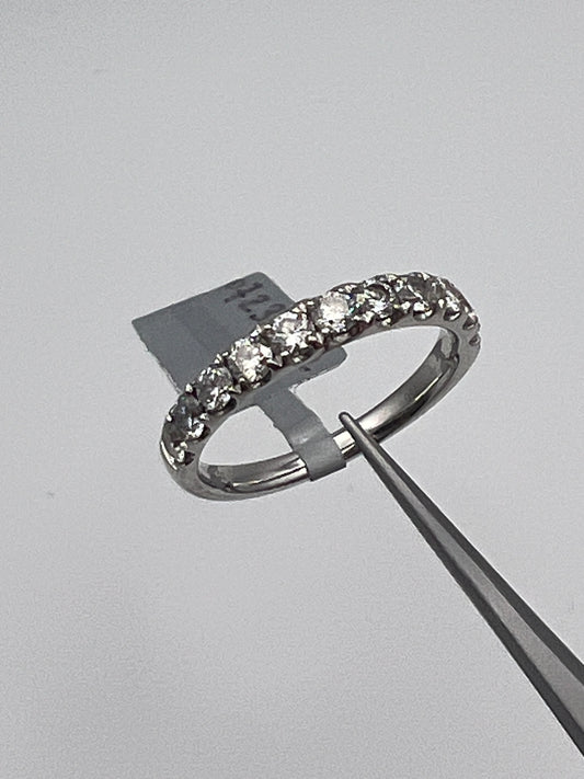 Natural Diamond Band in 18k White Gold .85 ctw