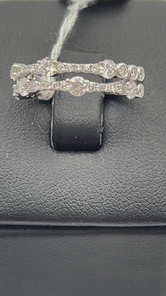 Right hand diamond stack ring